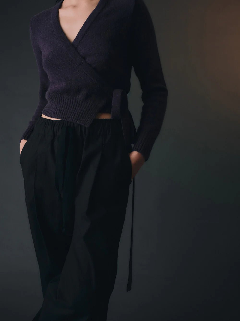 Standard Issue | Okewa Wrap Cardigan | Violet | Palm Boutique