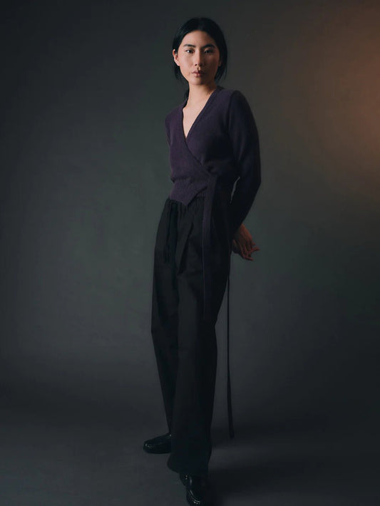 Standard Issue | Okewa Wrap Cardigan | Violet | Palm Boutique