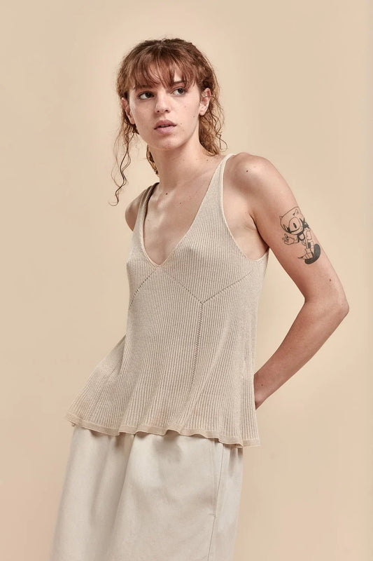 Standard Issue | Seta Rib Camisole | Oat | Palm Boutique