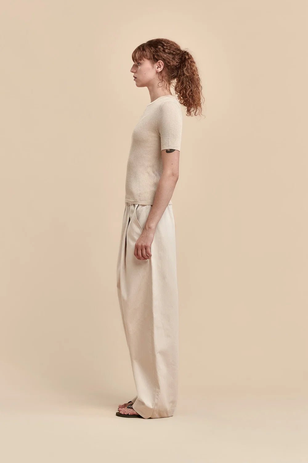 Standard Issue | Seta Rib T-Shirt | Oat | Palm Boutique