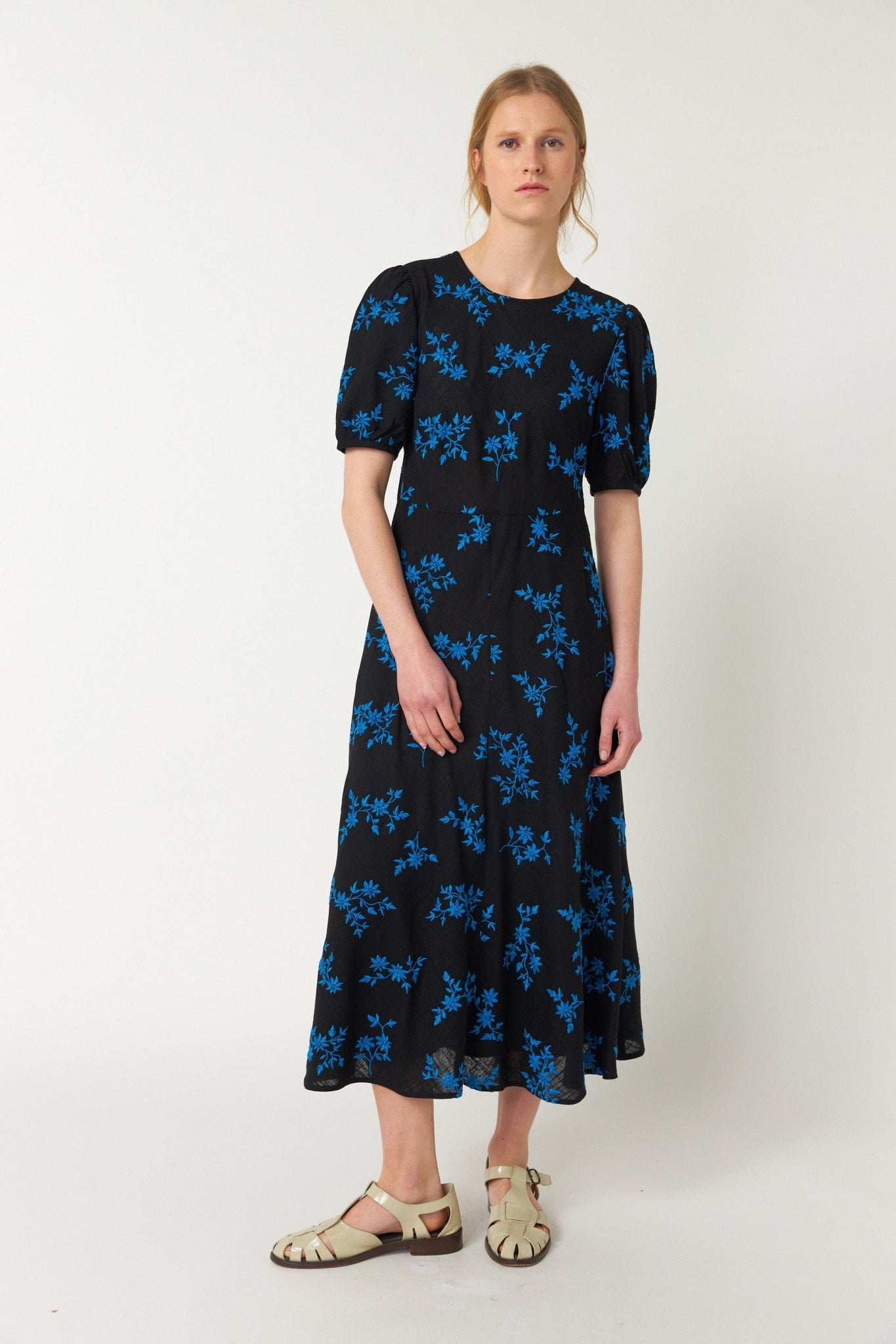 Sylvester | Blooms Dress | Black | Palm Boutique