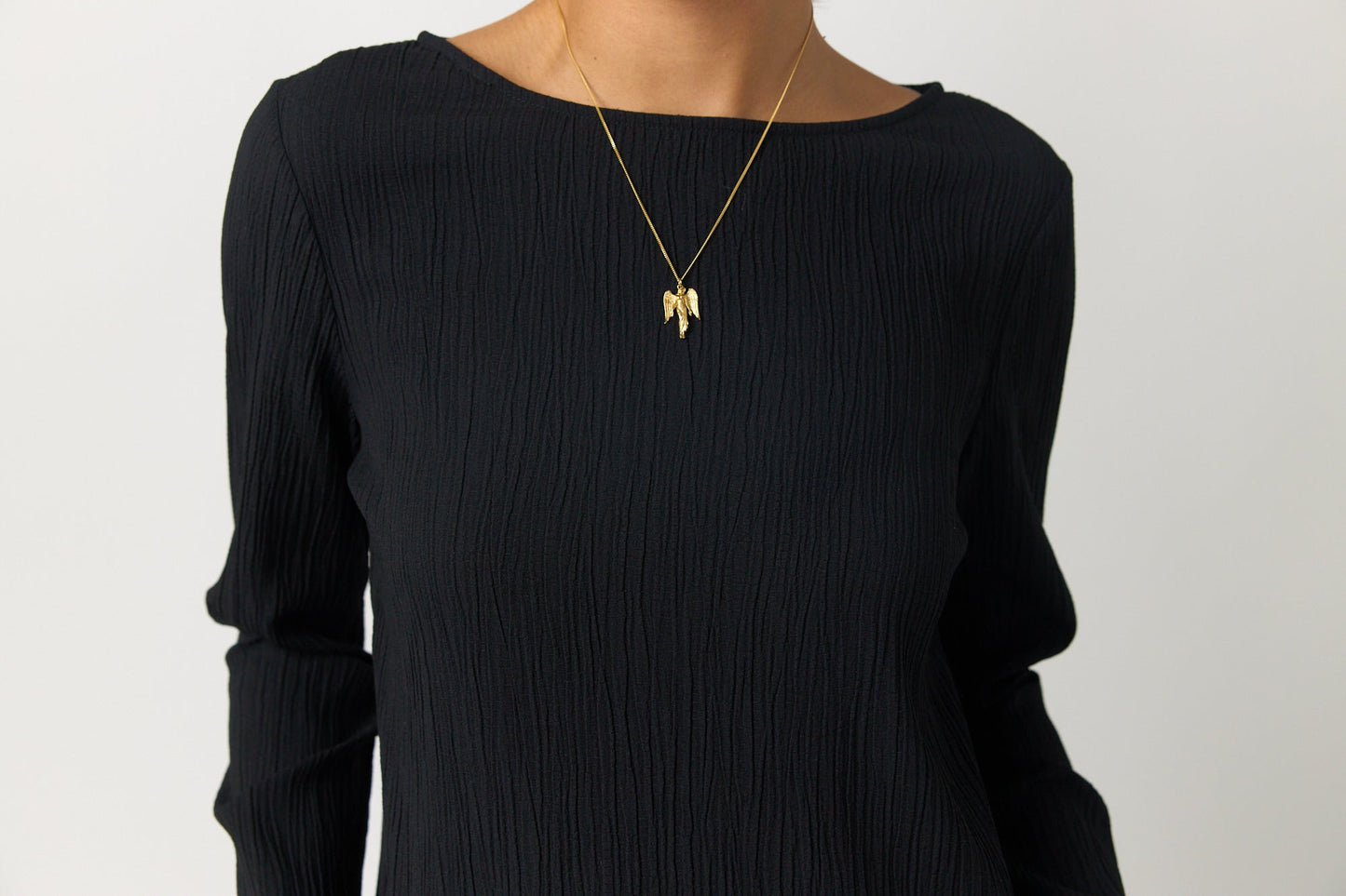 Sylvester | Crinkle Top | Black | Palm Boutique