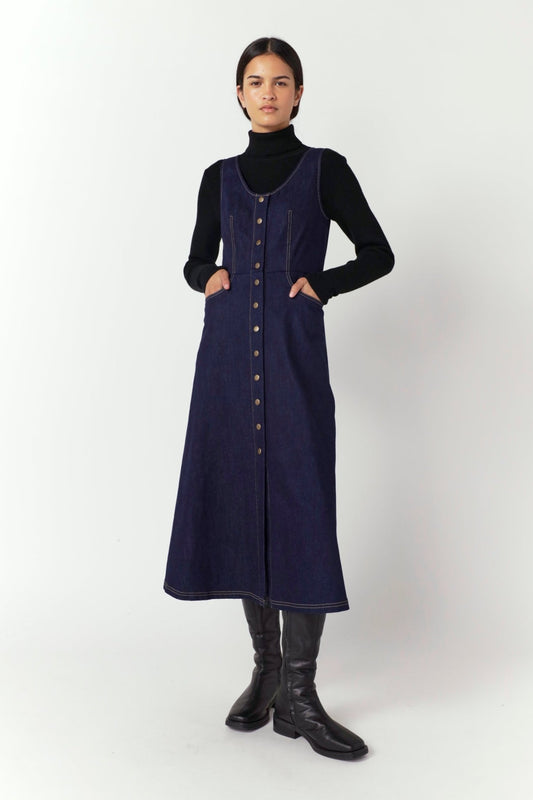 Sylvester | Denim Dome Dress | Indigo | Palm Boutique