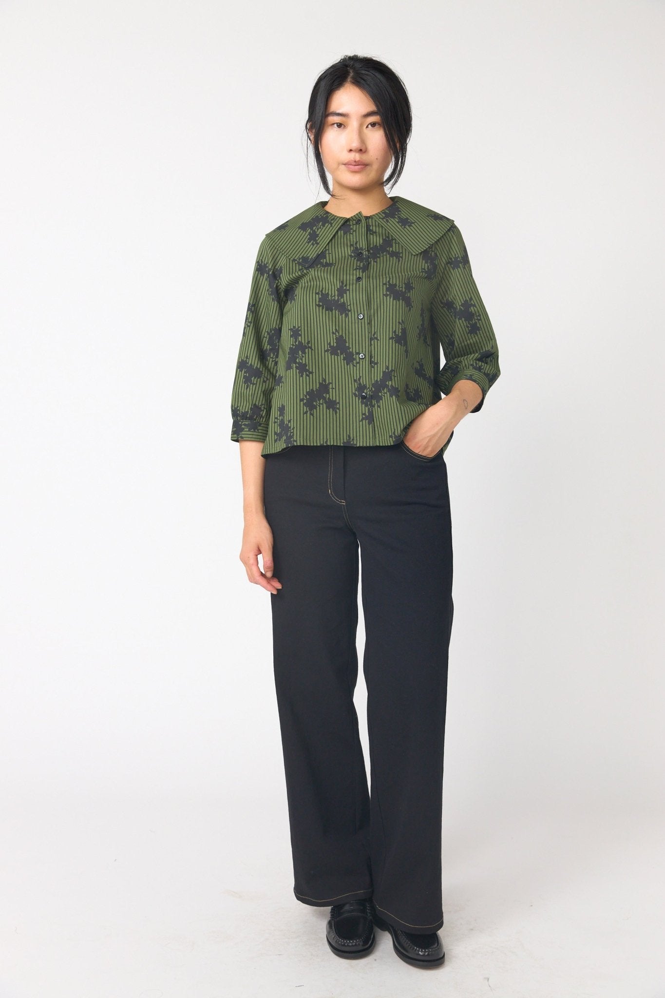 Sylvester | Denim Low Rise Trouser | Black | Palm Boutique