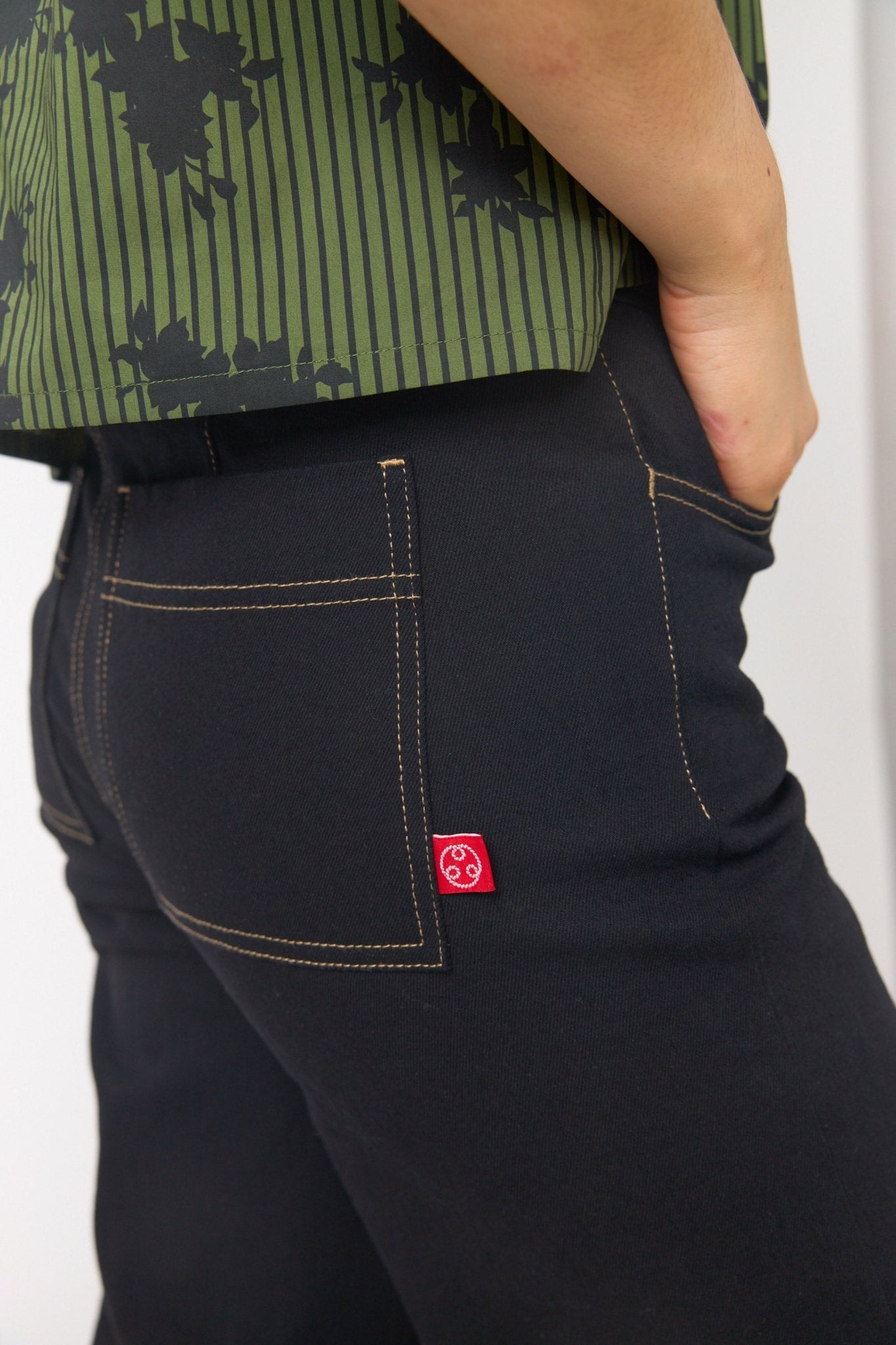 Sylvester | Denim Low Rise Trouser | Black | Palm Boutique