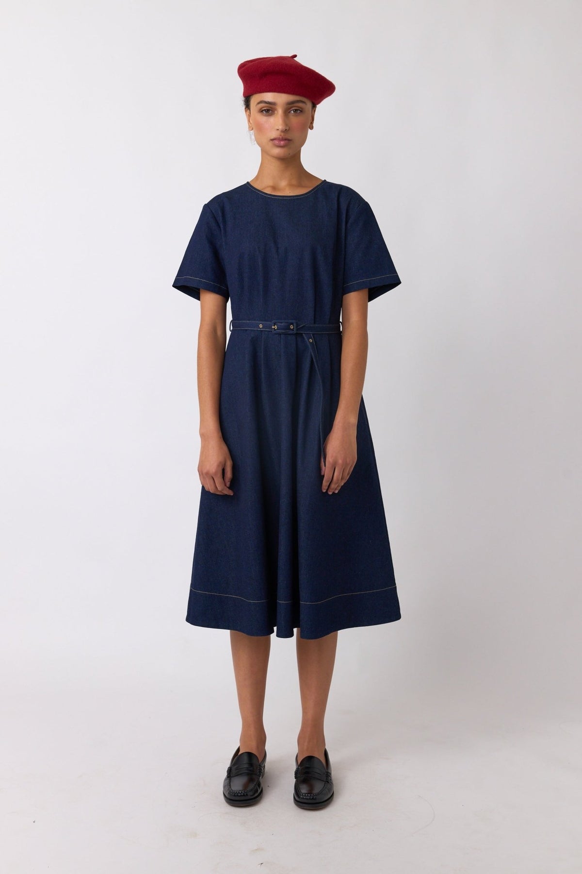 Sylvester | Denim Sculpt Dress | Indigo | Palm Boutique