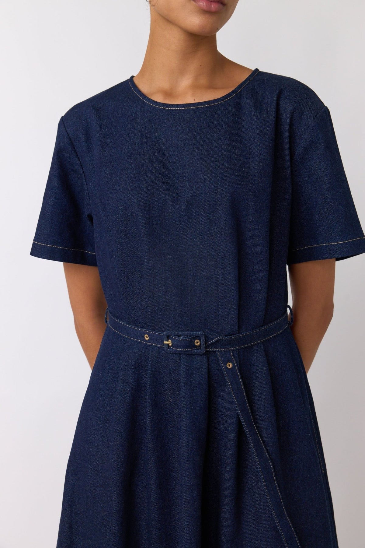 Sylvester | Denim Sculpt Dress | Indigo | Palm Boutique