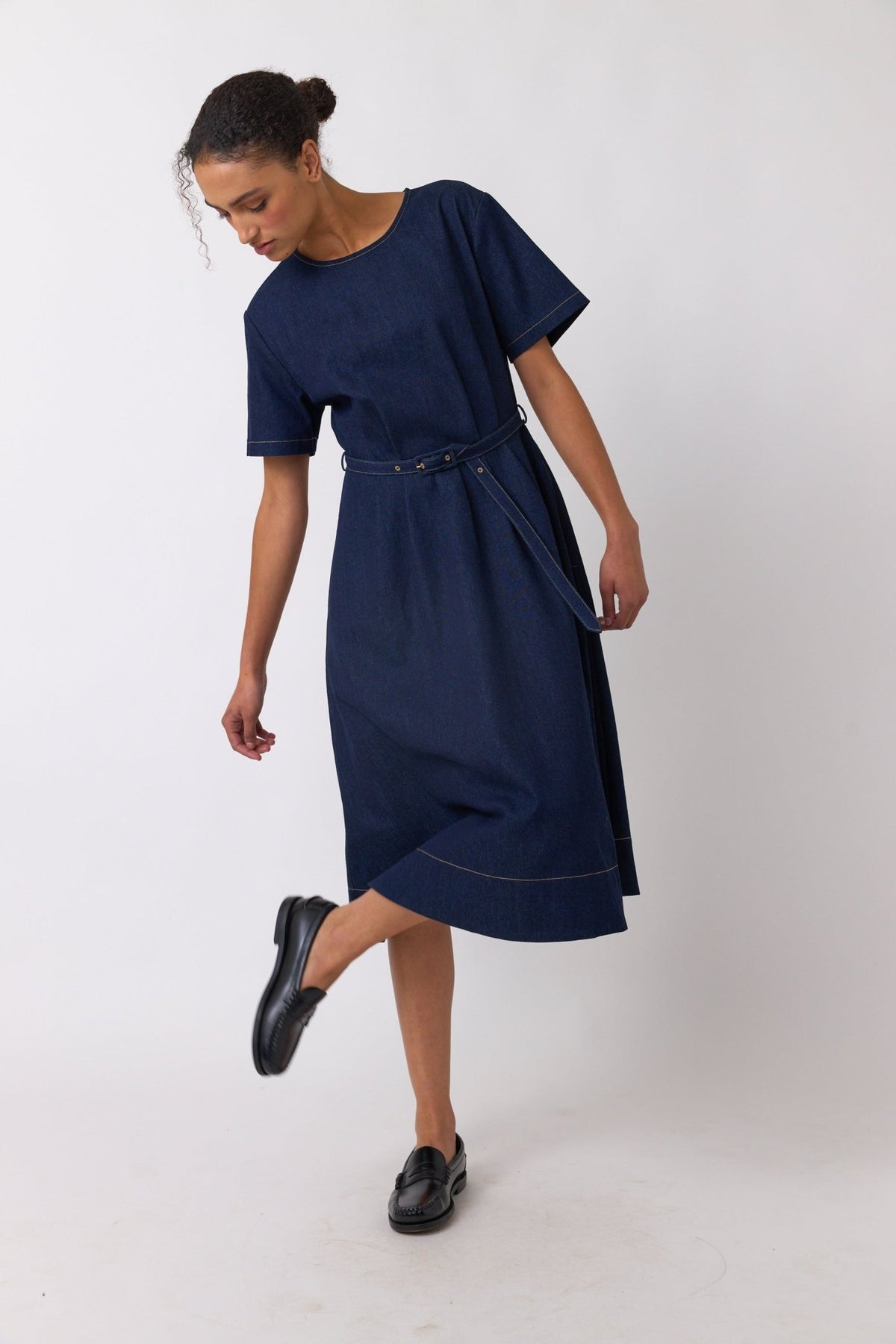 Sylvester | Denim Sculpt Dress | Indigo | Palm Boutique