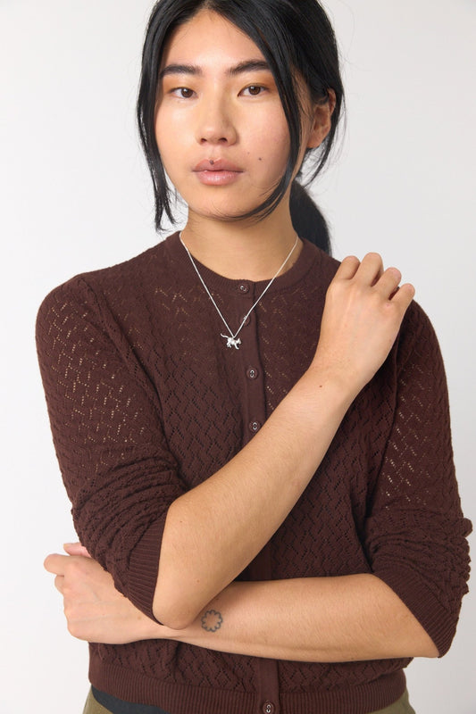 Sylvester | Parquet Cardigan | Espresso | Palm Boutique