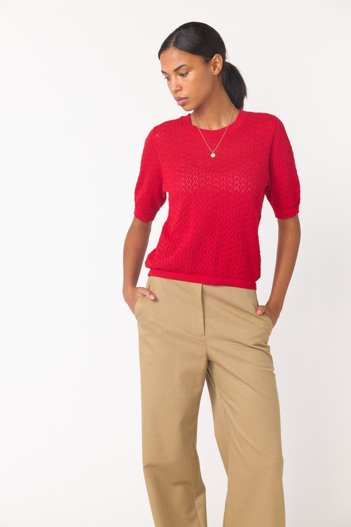 Sylvester | Parquet Top | Red | Palm Boutique