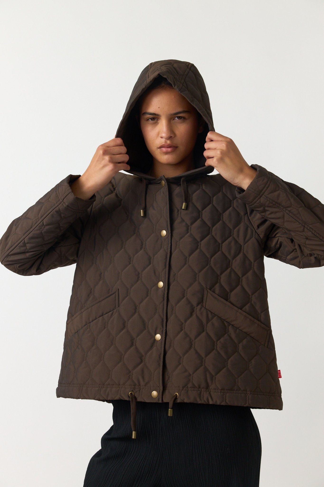 Sylvester | Quilted Cropped Parka | Espresso | Palm Boutique