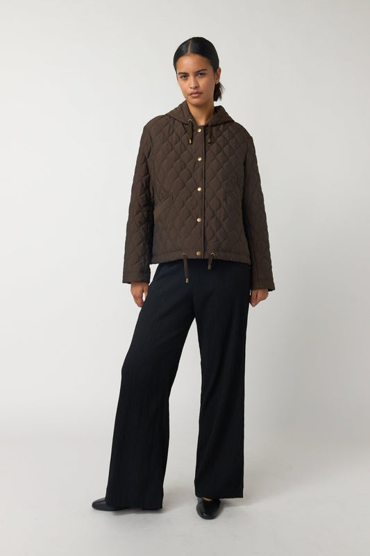 Sylvester | Quilted Cropped Parka | Espresso | Palm Boutique
