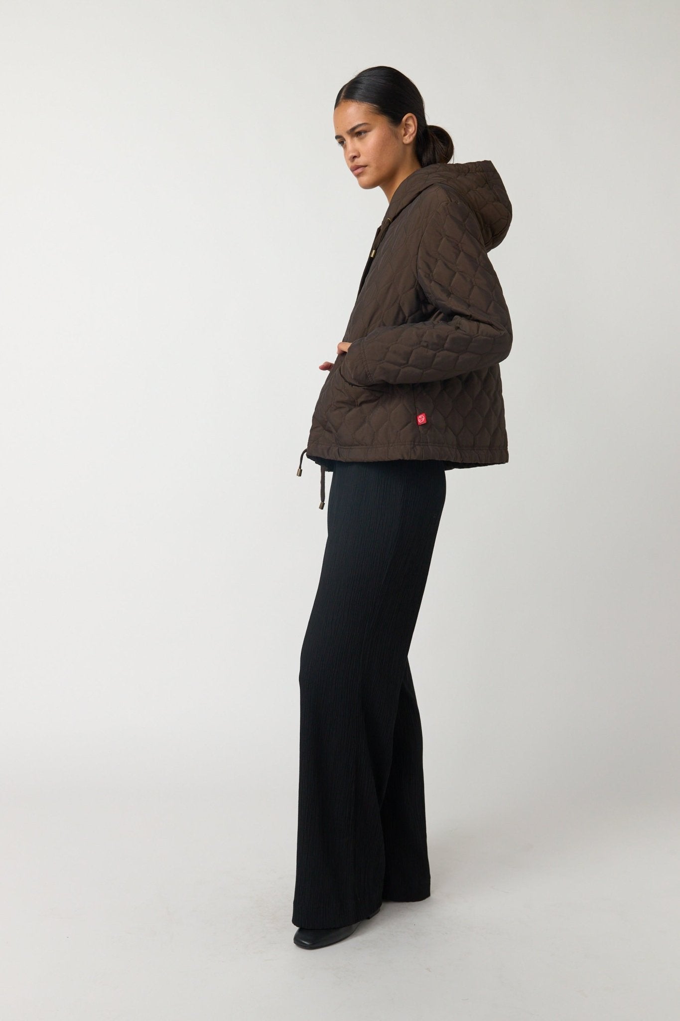 Sylvester | Quilted Cropped Parka | Espresso | Palm Boutique