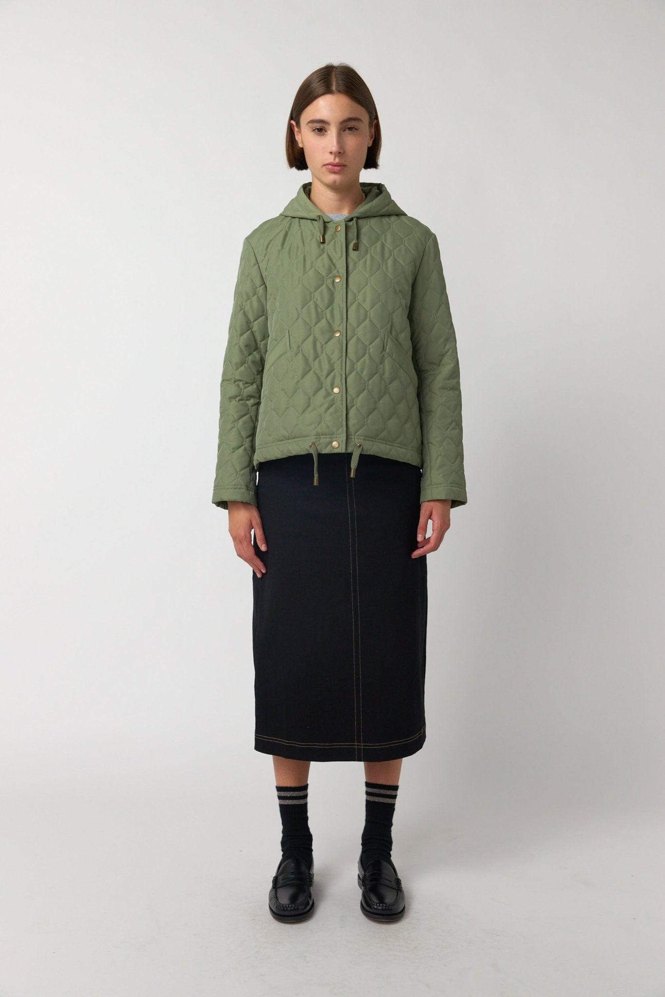 Sylvester | Quilted Cropped Parka | Sage | Palm Boutique