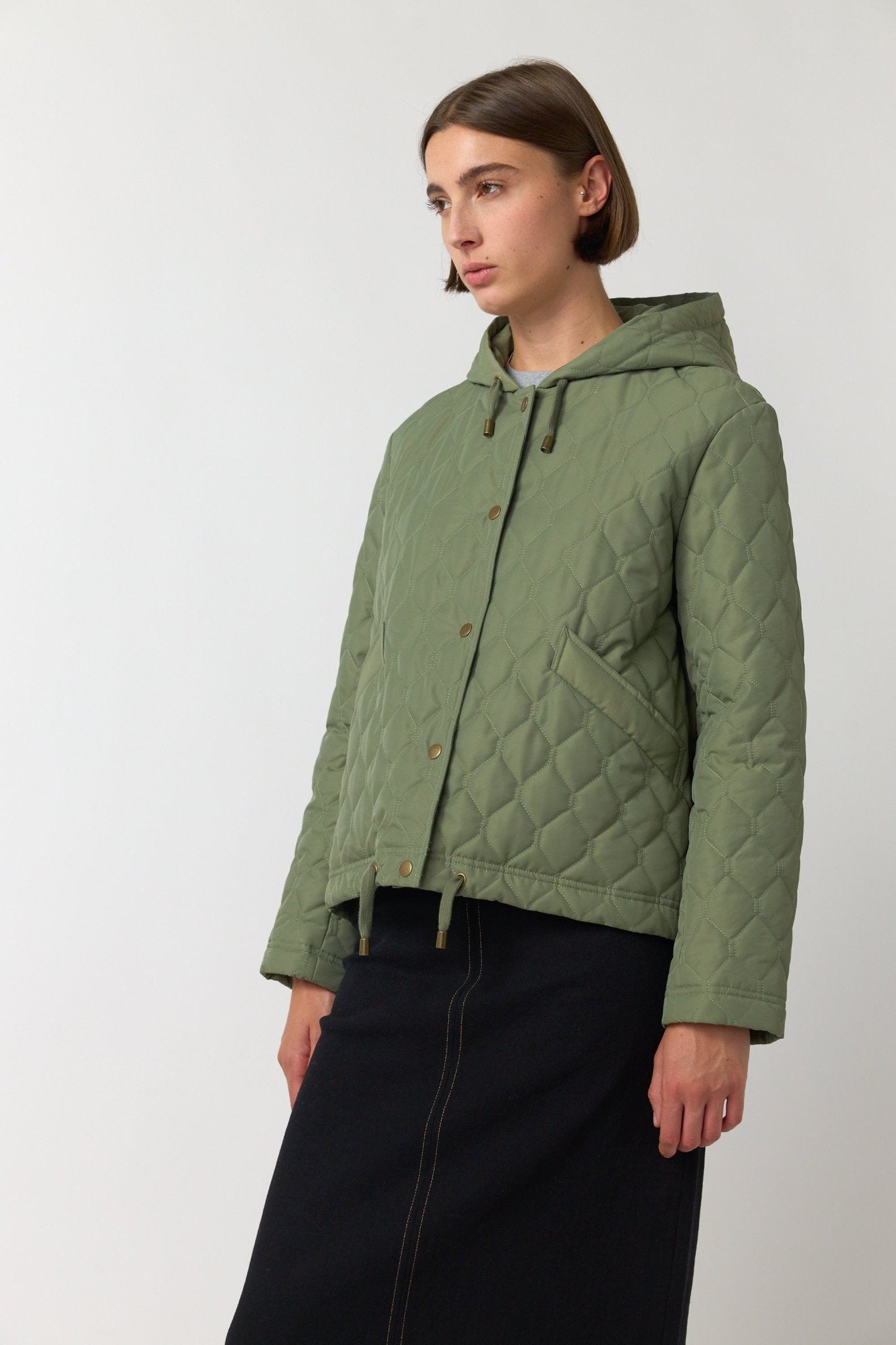 Sylvester | Quilted Cropped Parka | Sage | Palm Boutique
