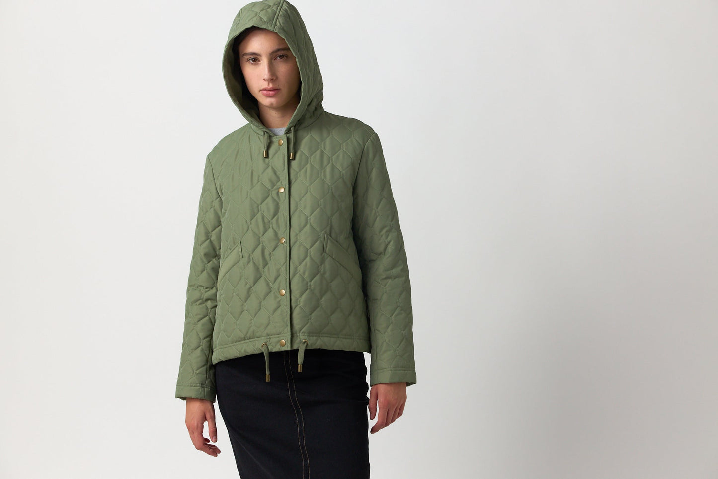 Sylvester | Quilted Cropped Parka | Sage | Palm Boutique