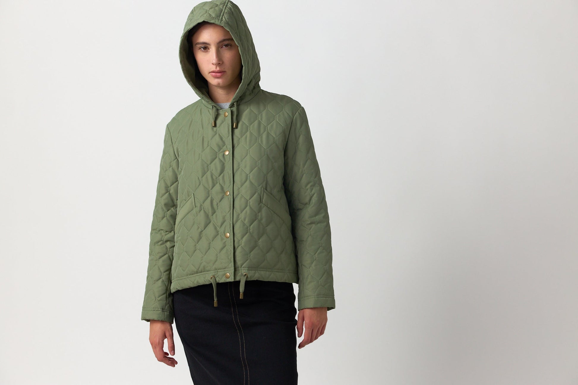 Sylvester | Quilted Cropped Parka | Sage | Palm Boutique