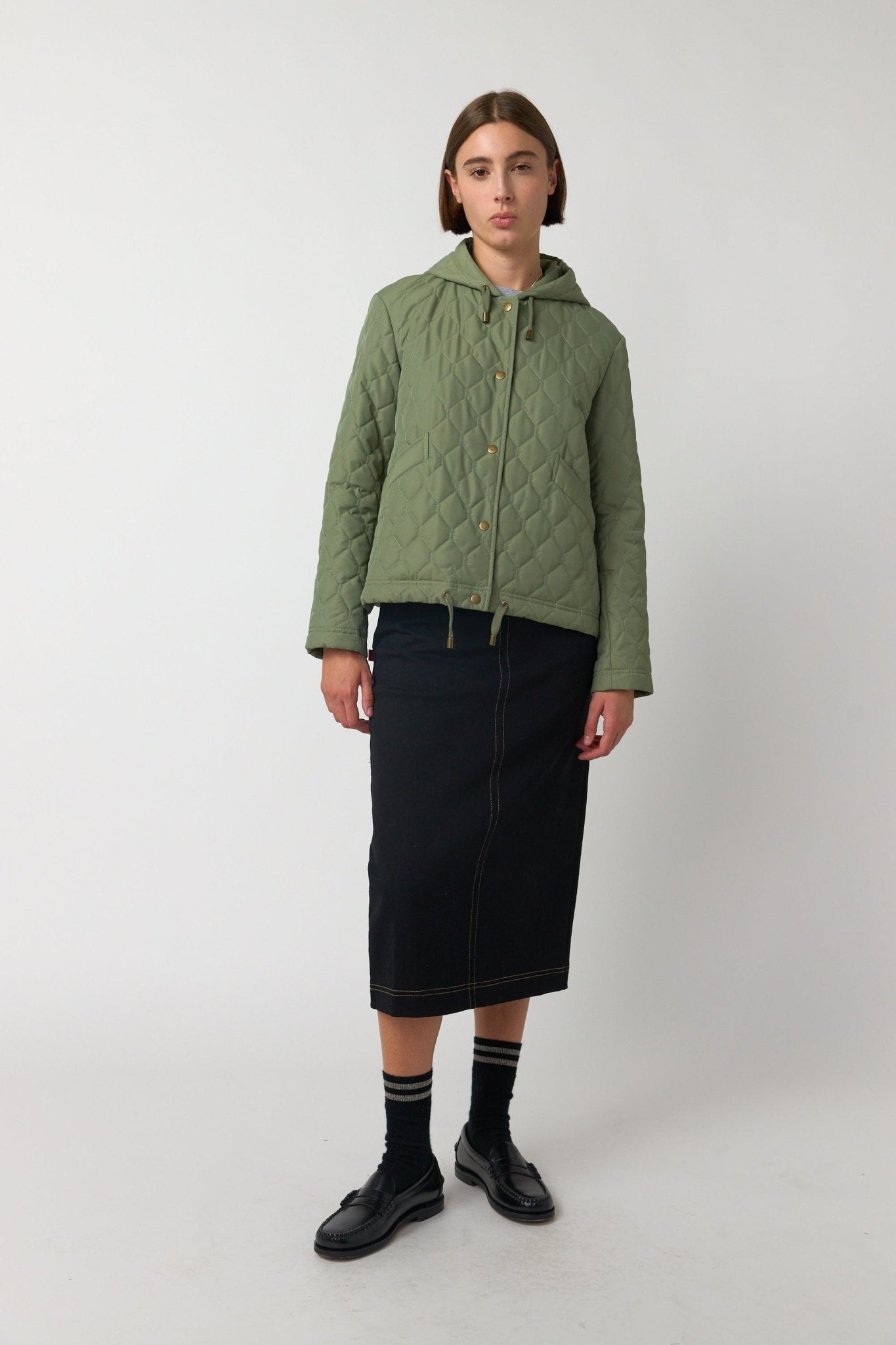 Sylvester | Quilted Cropped Parka | Sage | Palm Boutique