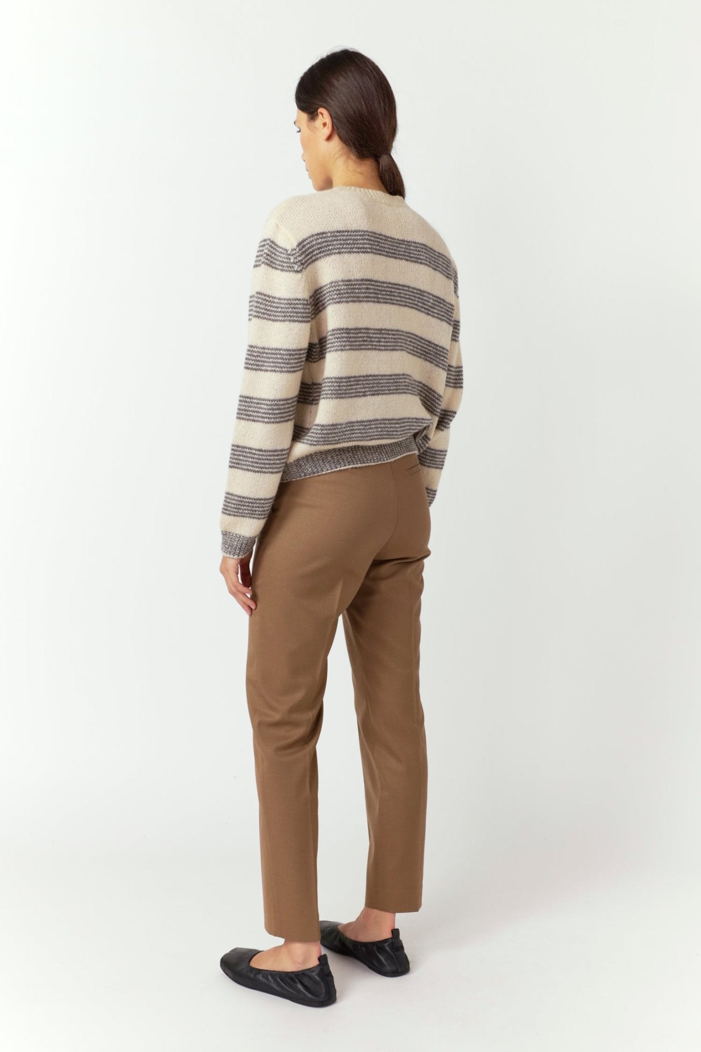Sylvester | Riley Stripe Jumper | Porcelain/Grey | Palm Boutique
