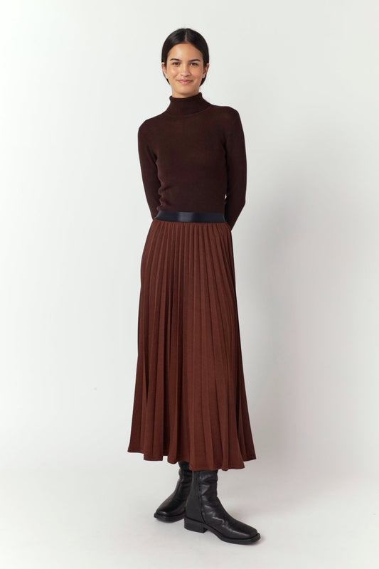Sylvester | Ripple Skirt | Espresso | Palm Boutique