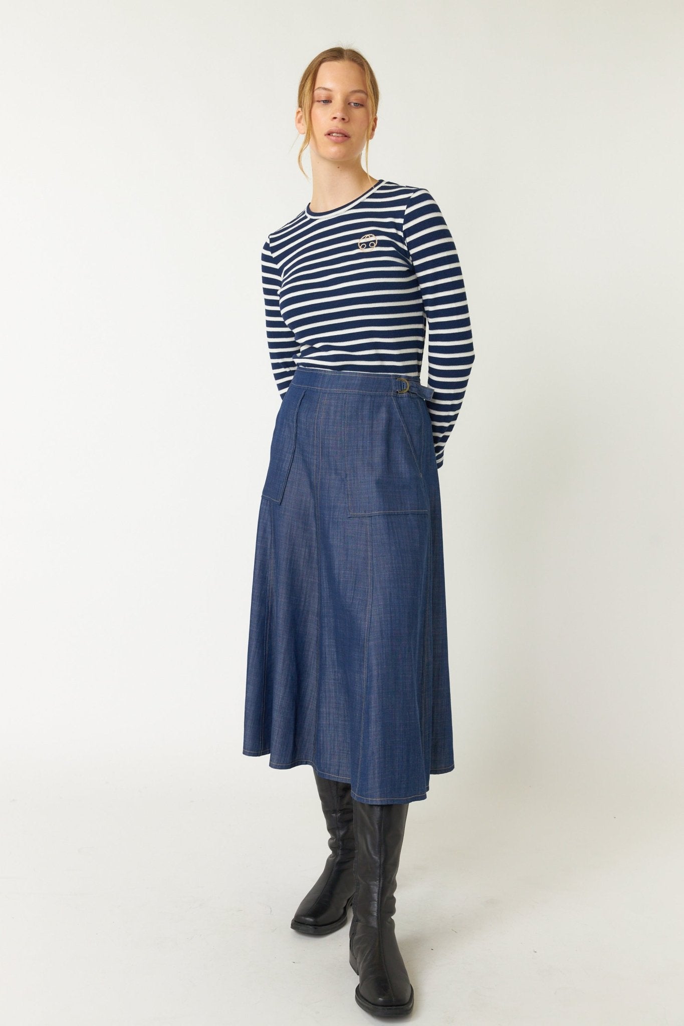 Sylvester | Sailor Stripe Top | Navy | Palm Boutique