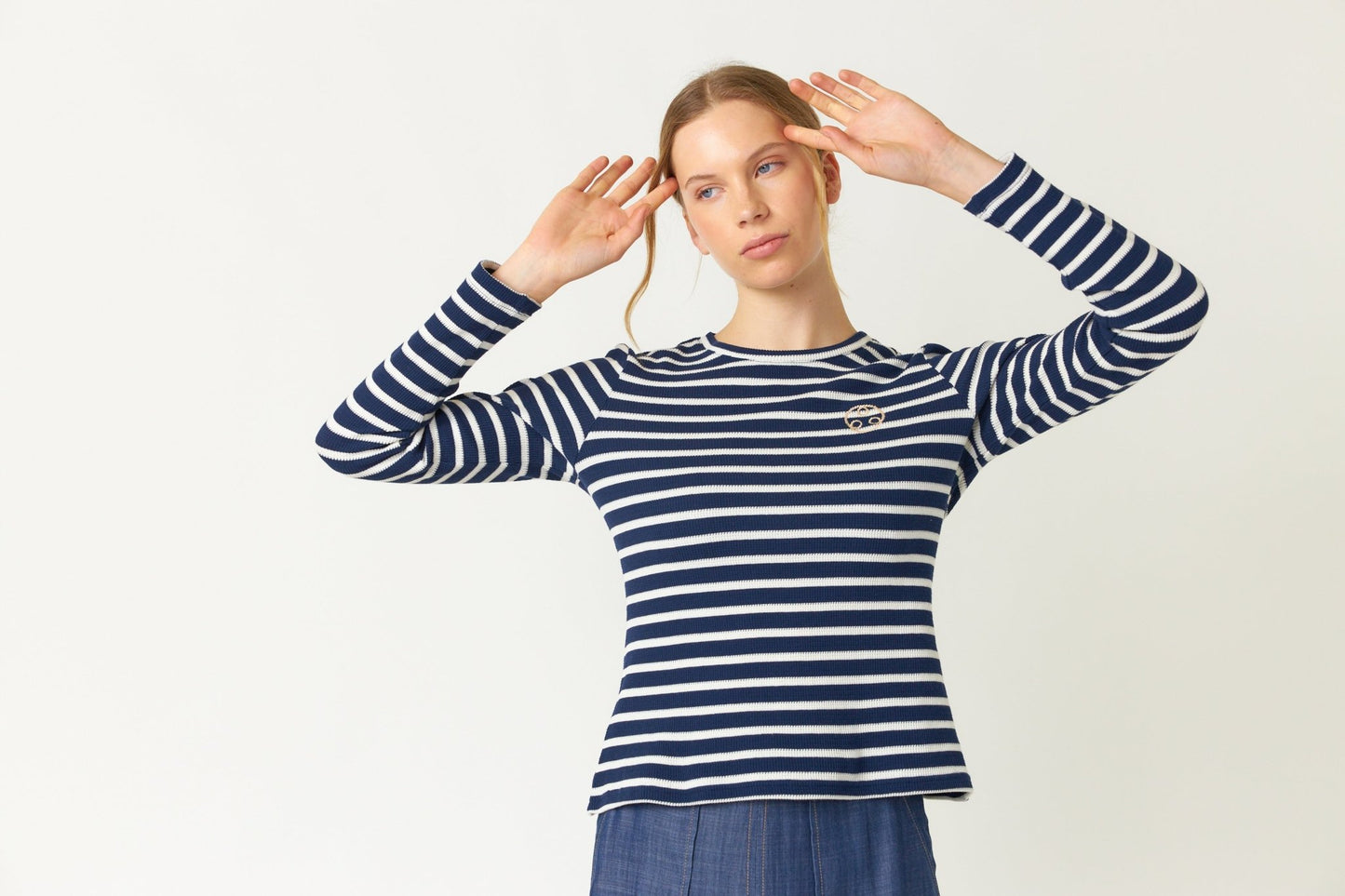 Sylvester | Sailor Stripe Top | Navy | Palm Boutique