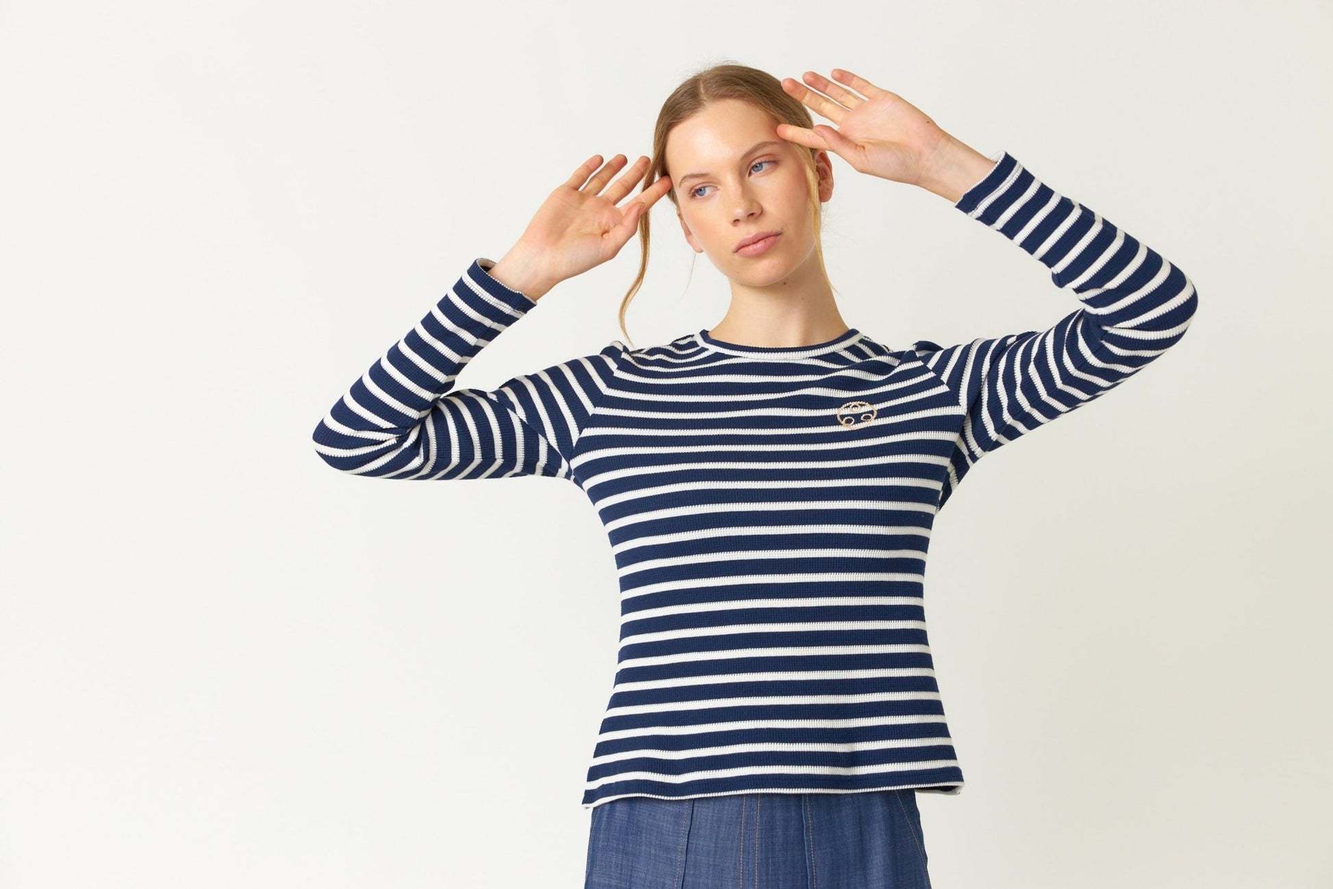 Sylvester | Sailor Stripe Top | Navy | Palm Boutique