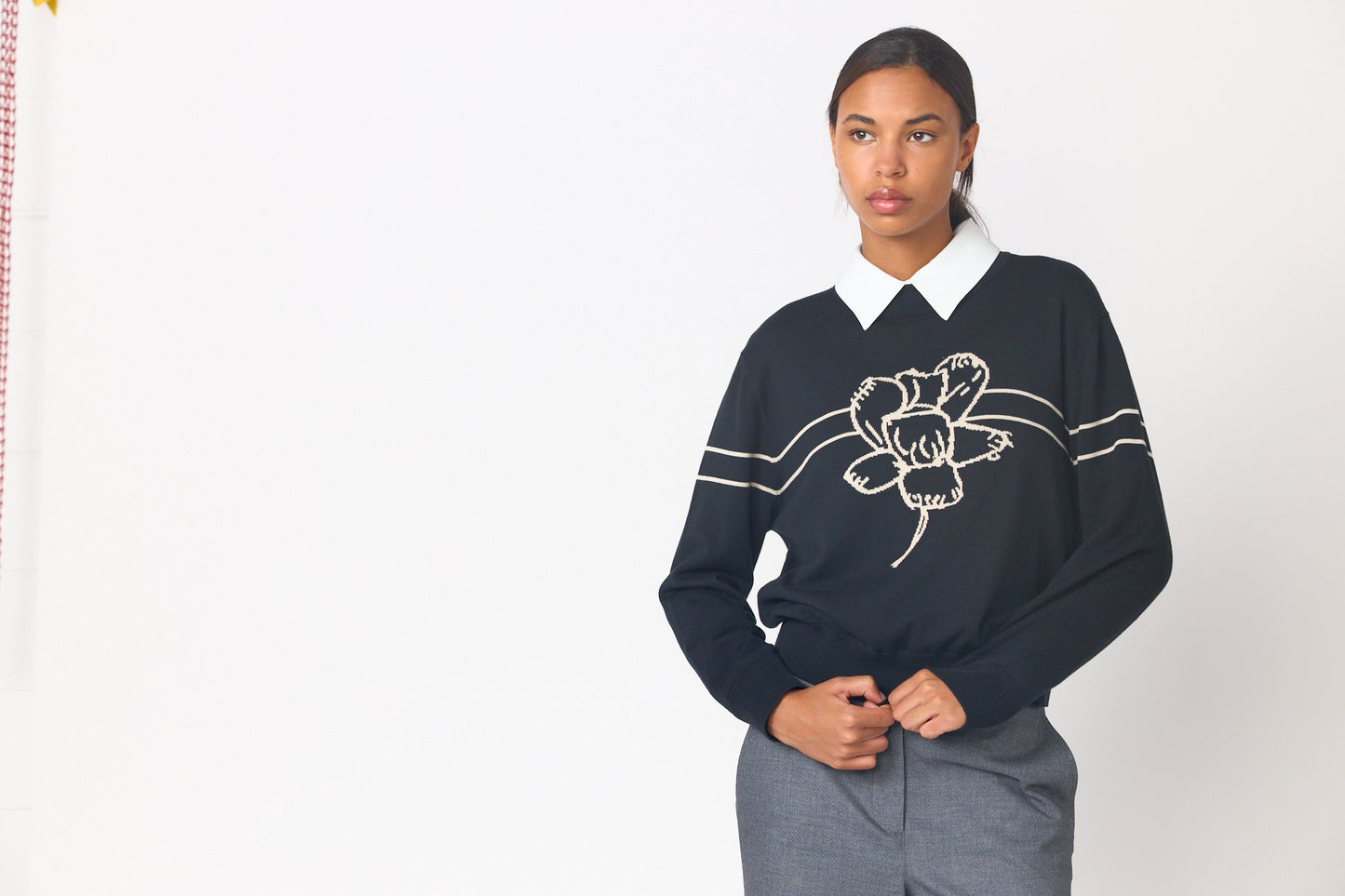 Sylvester | Sketch Jumper | Black /Ivory | Palm Boutique