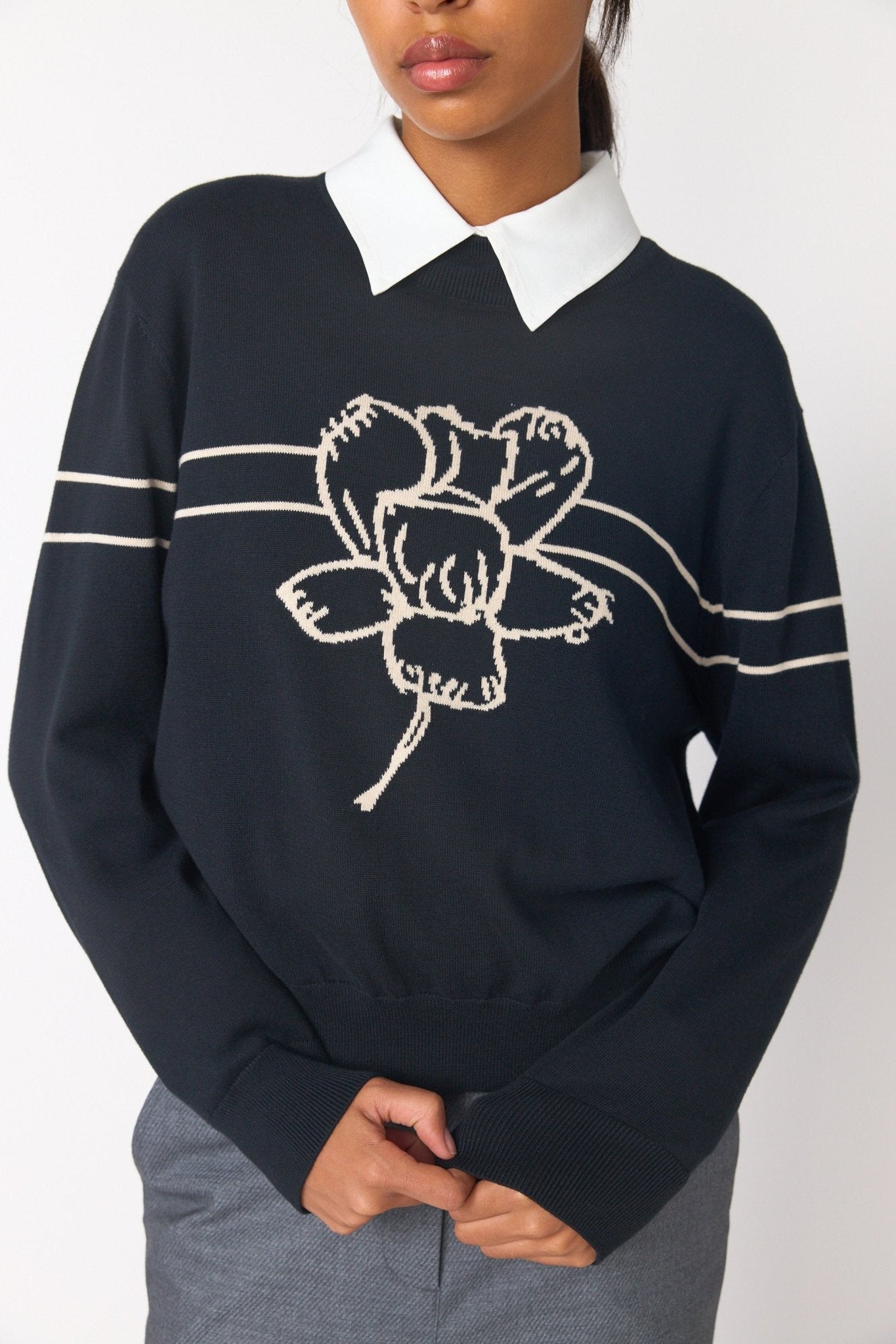 Sylvester | Sketch Jumper | Black /Ivory | Palm Boutique