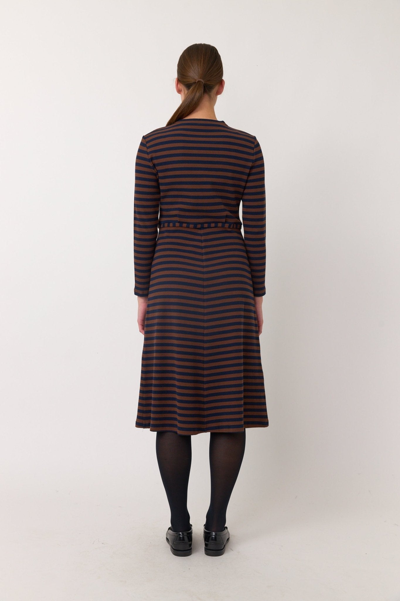 Sylvester | Stripey Dress | Brown Stripe | Palm Boutique