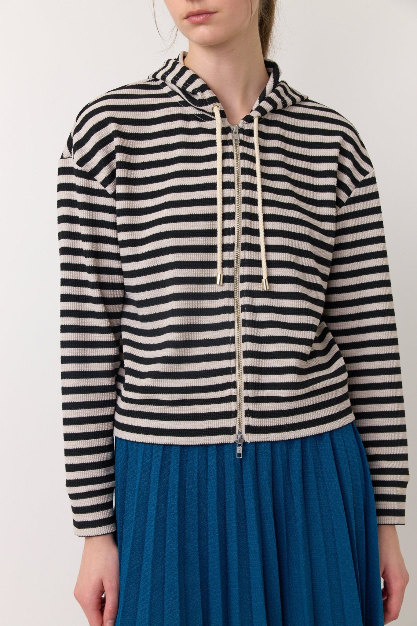 Sylvester | Stripey Hoodie | Black Stripe | Palm Boutique
