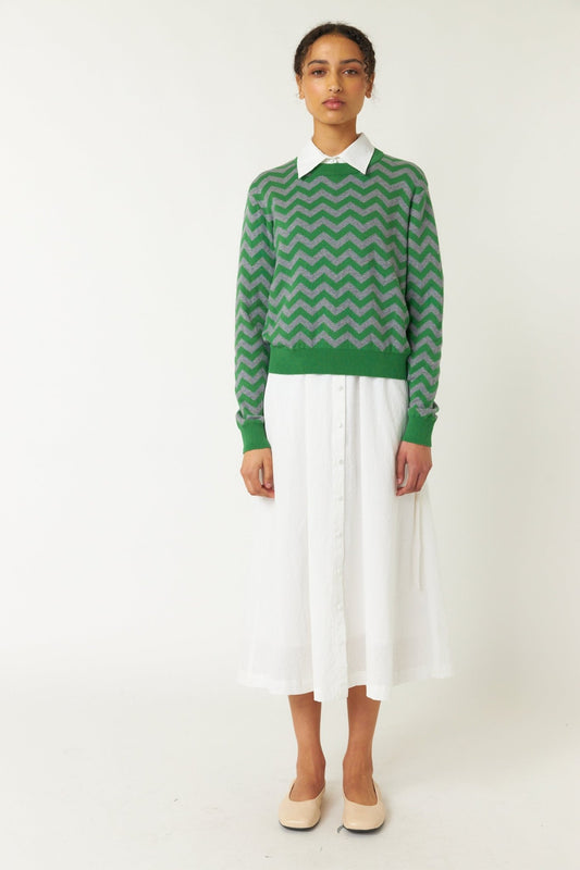 Sylvester | Twin Peaks Jumper | Green/Grey Marle | Palm Boutique