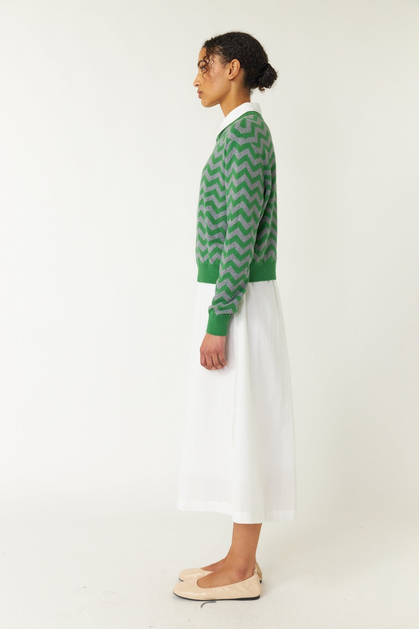 Sylvester | Twin Peaks Jumper | Green/Grey Marle | Palm Boutique