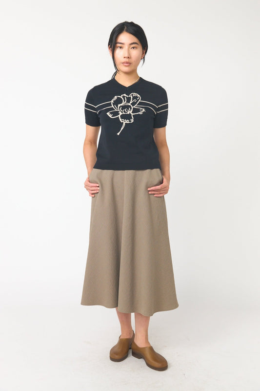 Sylvester | Twin Striped Skirt | Stone | Palm Boutique