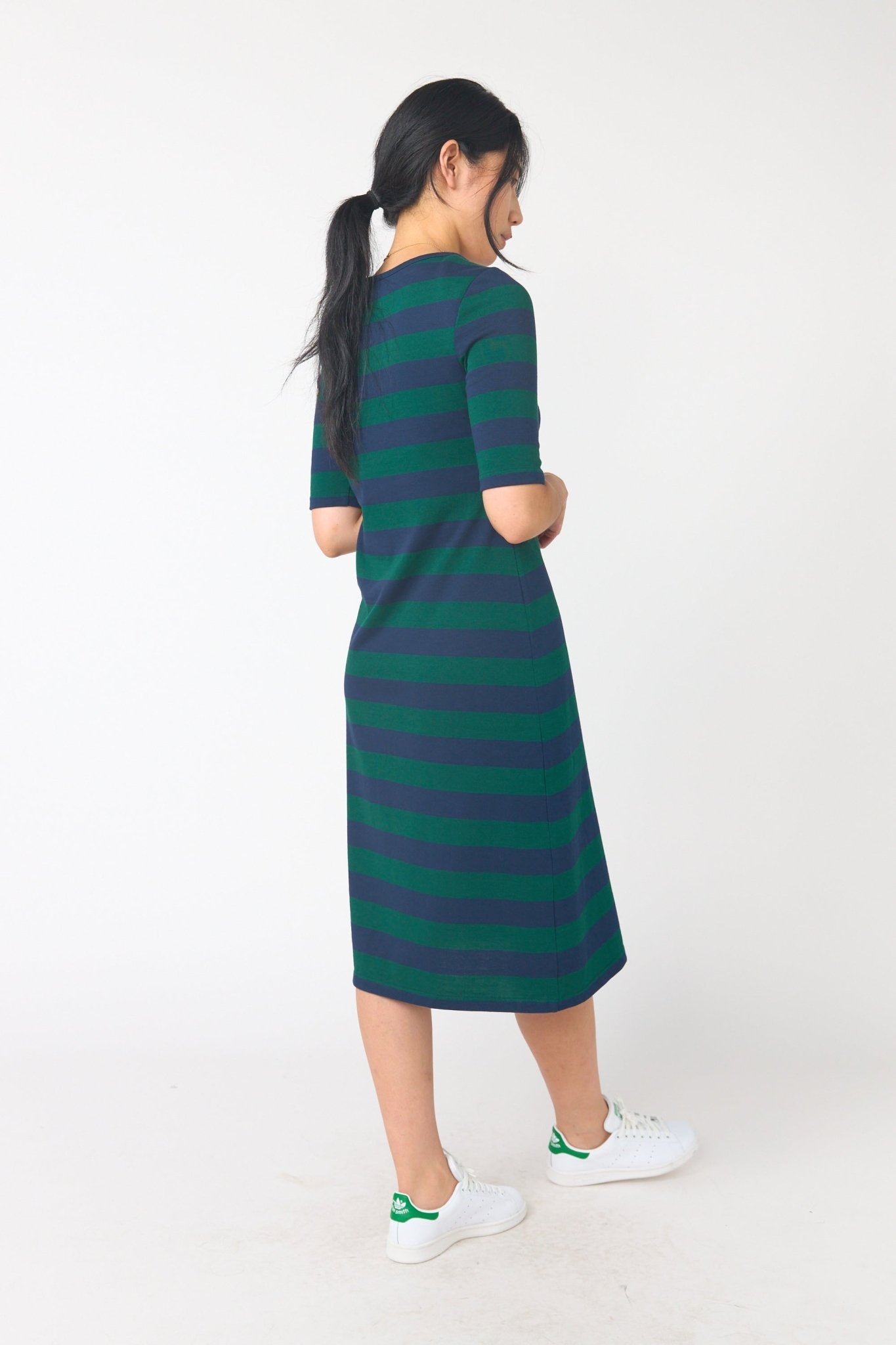 Sylvester | Venetian Dress | Green Navy | Palm Boutique