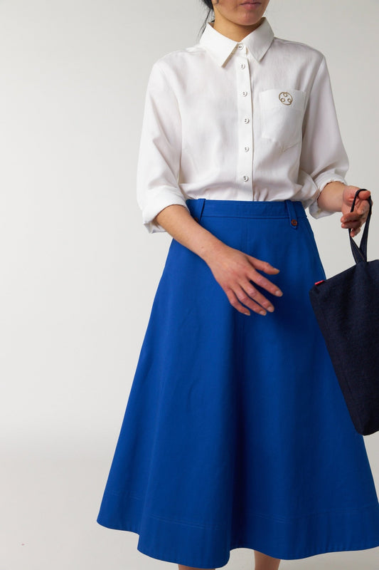 Sylvester | Workwear Skirt | French Blue | Palm Boutique