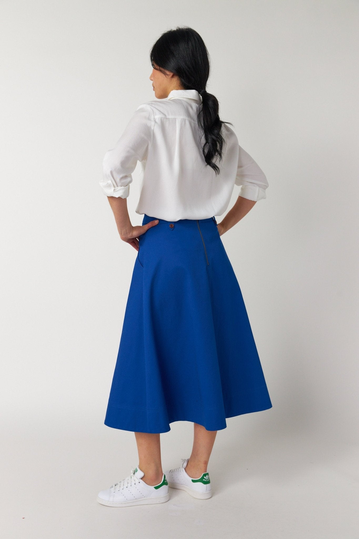Sylvester | Workwear Skirt | French Blue | Palm Boutique