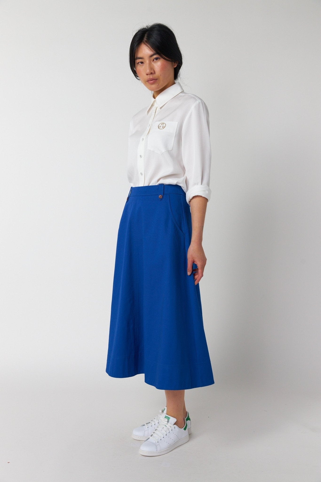 Sylvester | Workwear Skirt | French Blue | Palm Boutique
