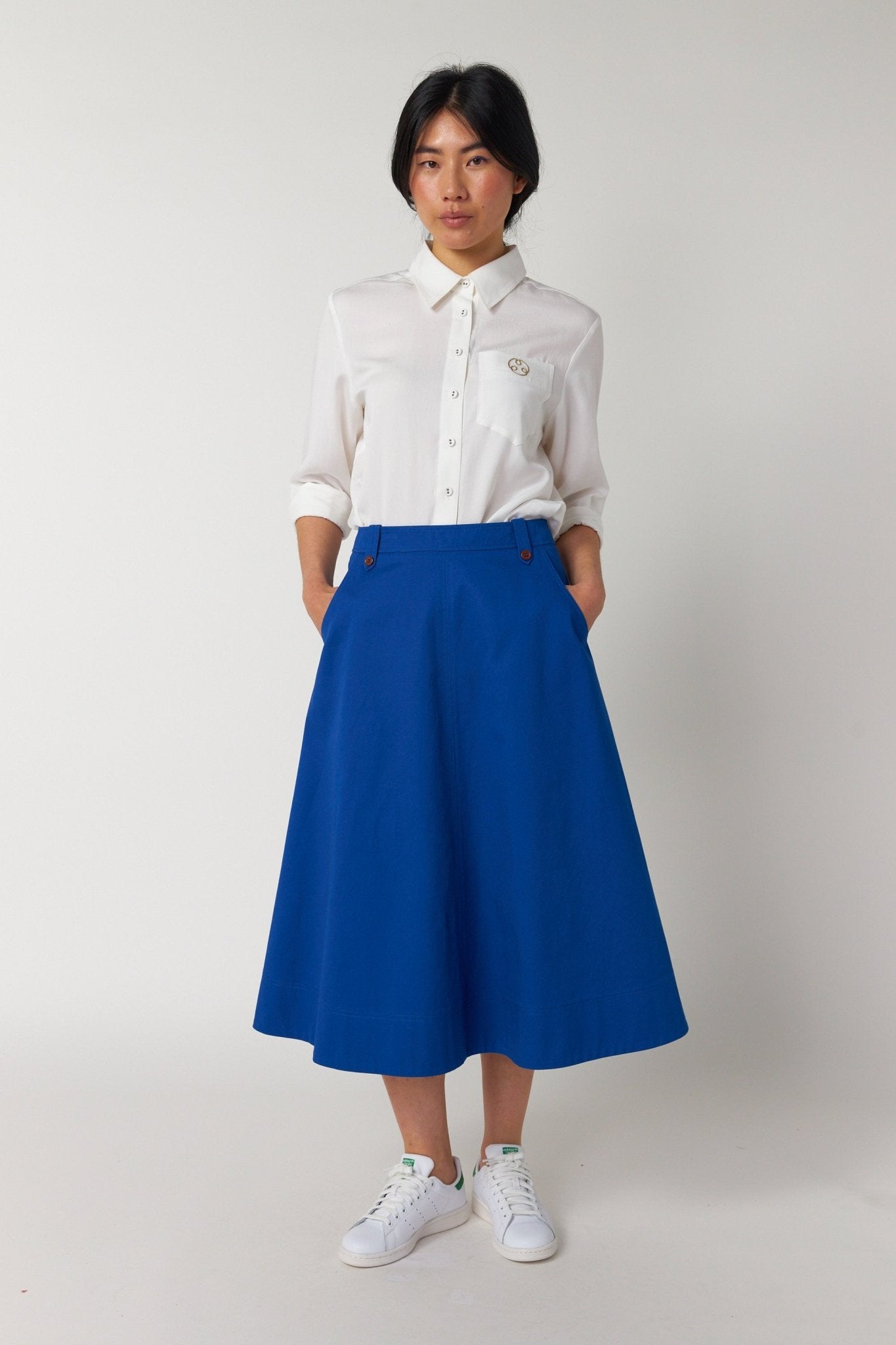 Sylvester | Workwear Skirt | French Blue | Palm Boutique