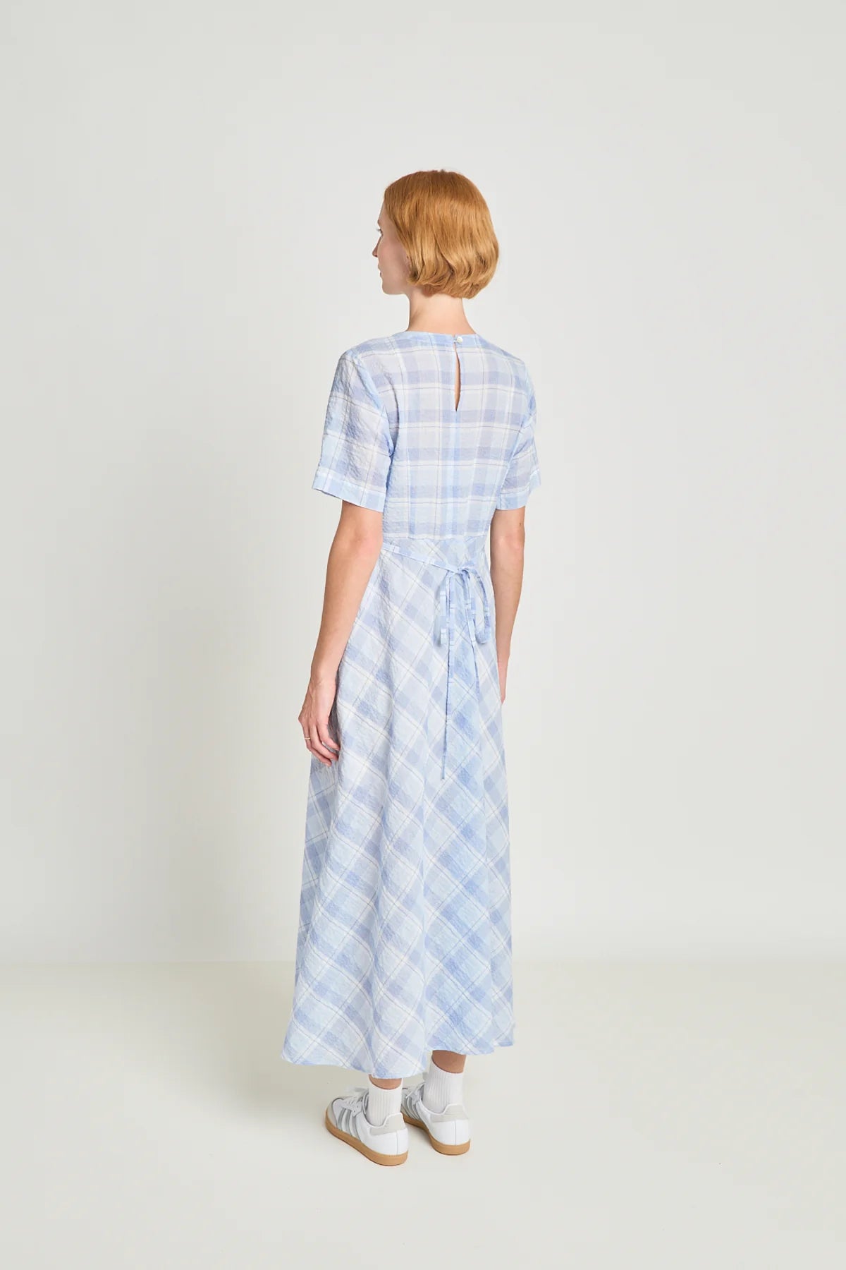 twenty - seven names | Balance dress | Pale Blue Check | Palm Boutique