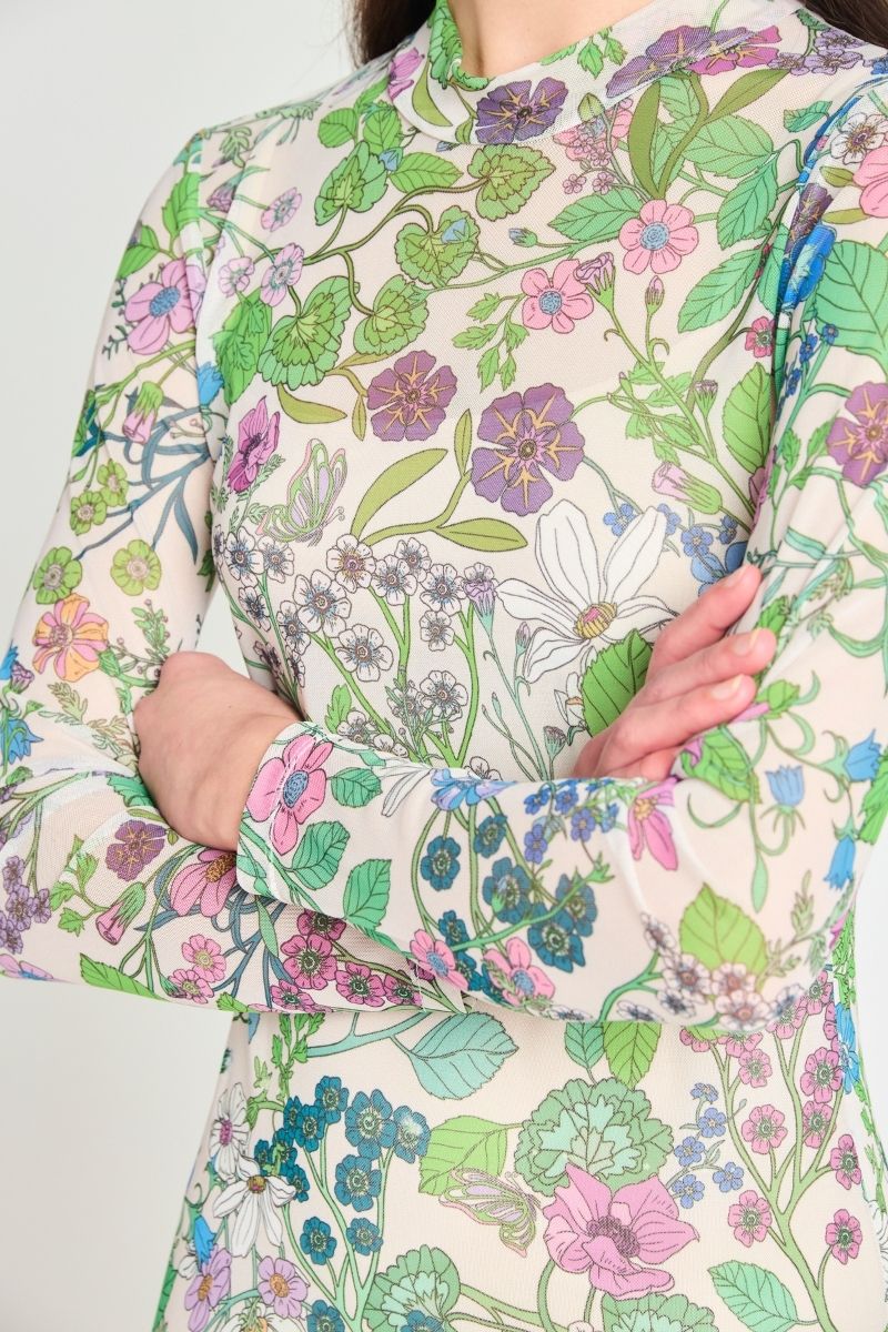 twenty - seven names | Hereafter dress | Cream floral mesh | Palm Boutique
