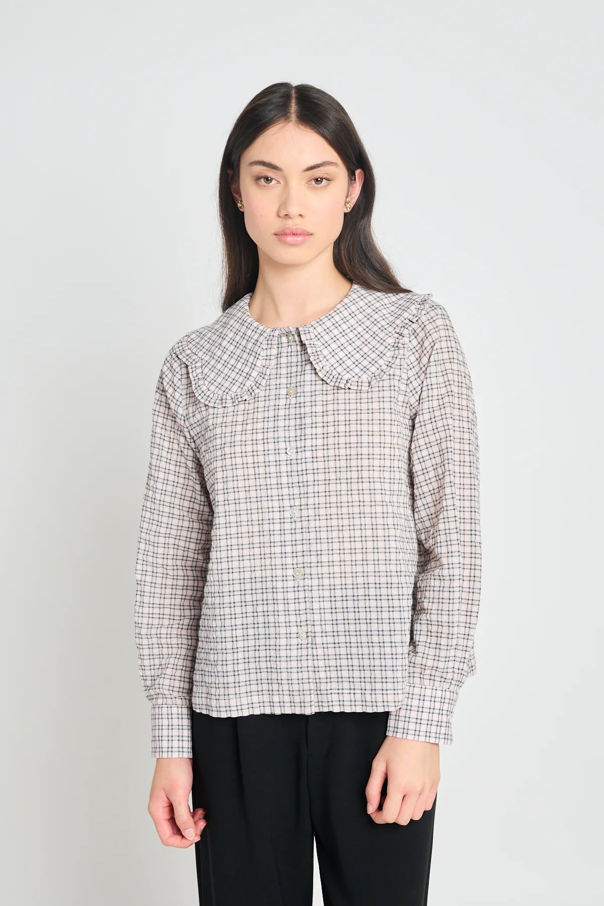 twenty - seven names | Impression Blouse | Pale Pink Check | Palm Boutique