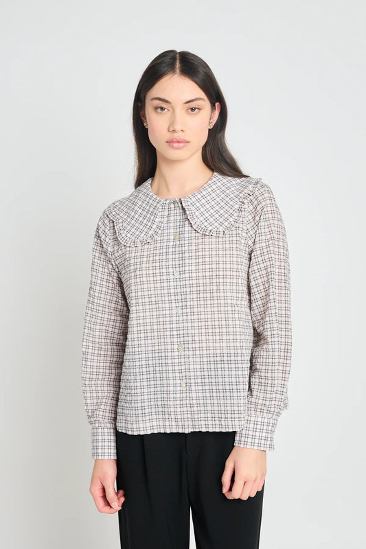twenty - seven names | Impression Blouse | Pale Pink Check | Palm Boutique