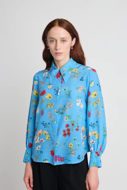 twenty-seven names | Instrumental Shirt | Blue Floral | Palm Boutique