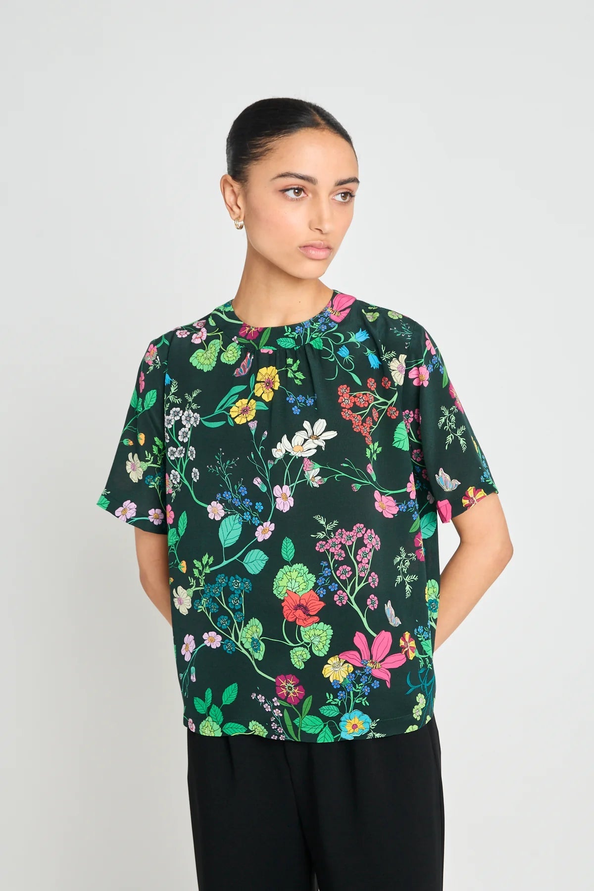 twenty - seven names | Interpretations Tee | Deep Green Floral | Palm Boutique