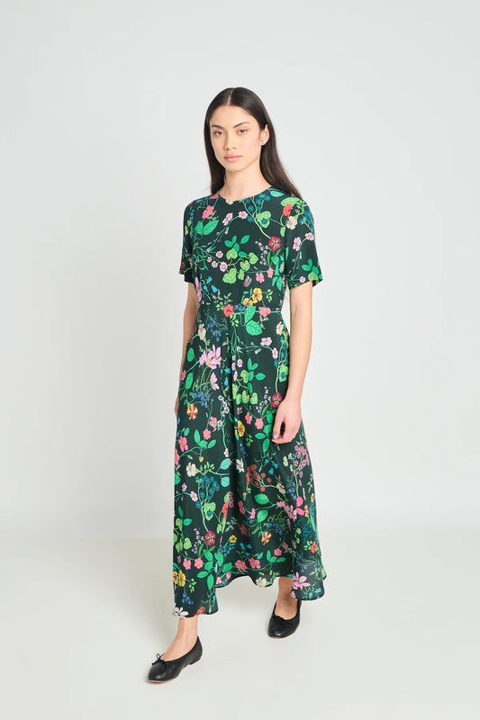 twenty - seven names | Madeleine Dress | Deep Green Floral | Palm Boutique