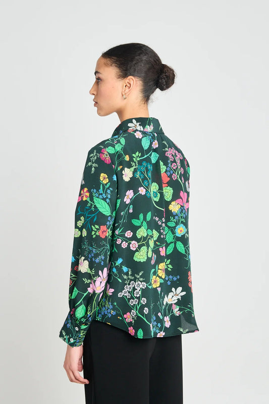 twenty - seven names | Marigold Shirt | Deep Green Floral | Palm Boutique