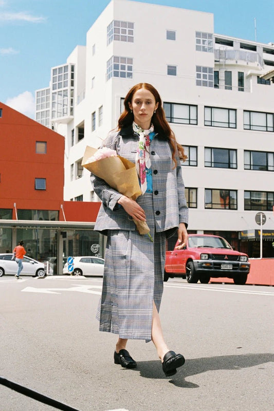 twenty-seven names | Nessie Kilt | Blue Houndstooth | Palm Boutique