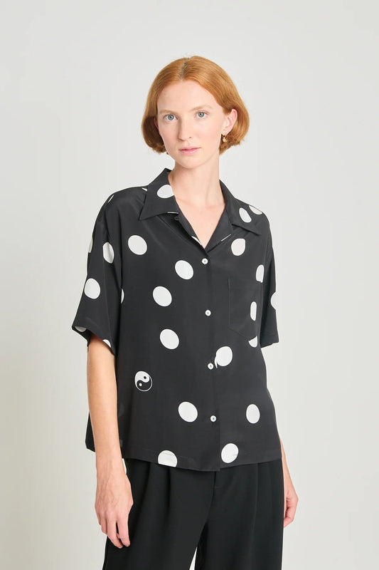 twenty - seven names | Perfect circle shirt | Black polka dot | Palm Boutique