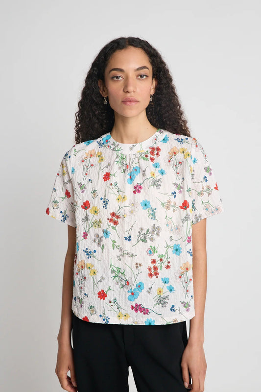 twenty-seven names | Time to spare tee | Cream floral | Palm Boutique